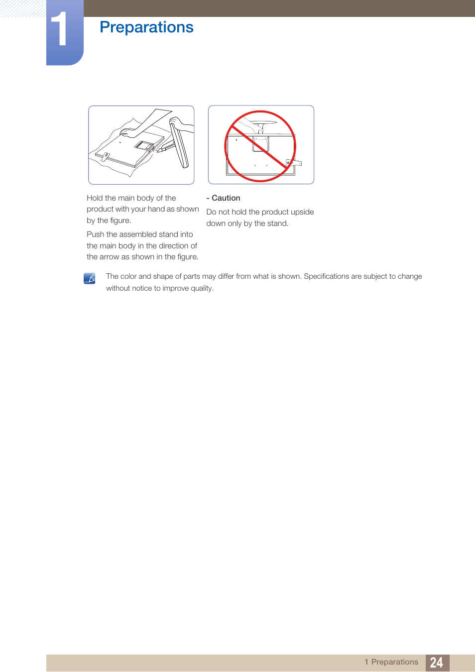 Preparations | Samsung LS24C230BL-ZC User Manual | Page 24 / 77