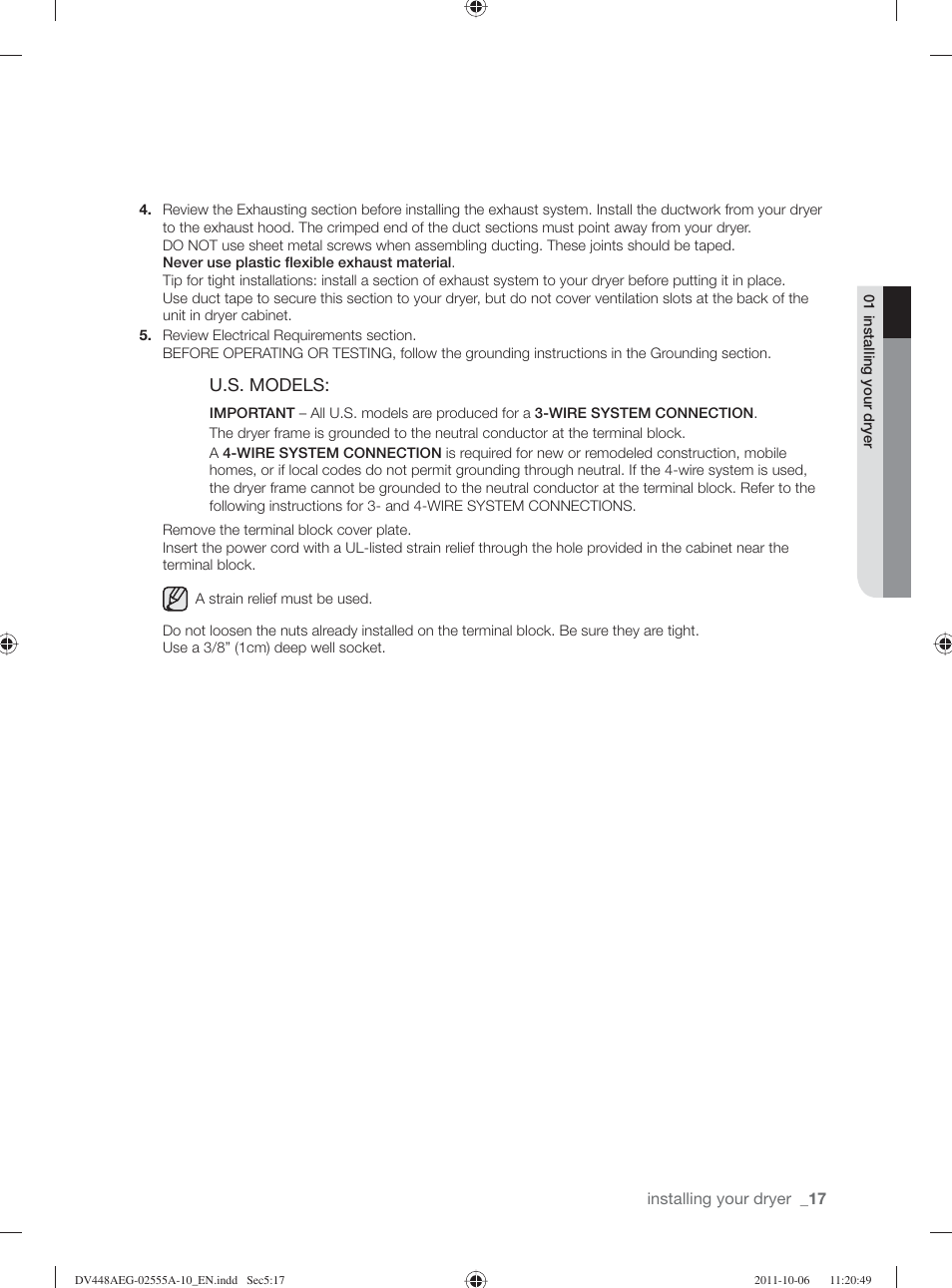 Samsung DV438AER-XAA User Manual | Page 17 / 76