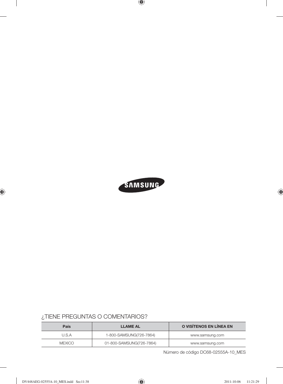 Tiene preguntas o comentarios | Samsung DV438AER-XAA User Manual | Page 76 / 76