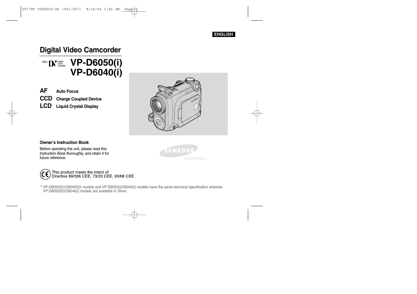 Samsung SC-D5000-XAC User Manual | 166 pages