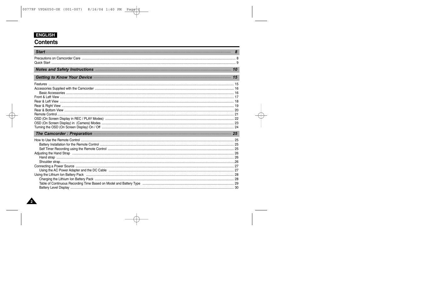 Samsung SC-D5000-XAC User Manual | Page 2 / 166