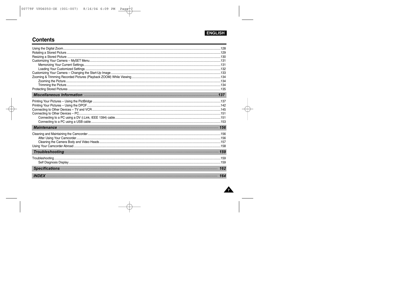 Samsung SC-D5000-XAC User Manual | Page 7 / 166