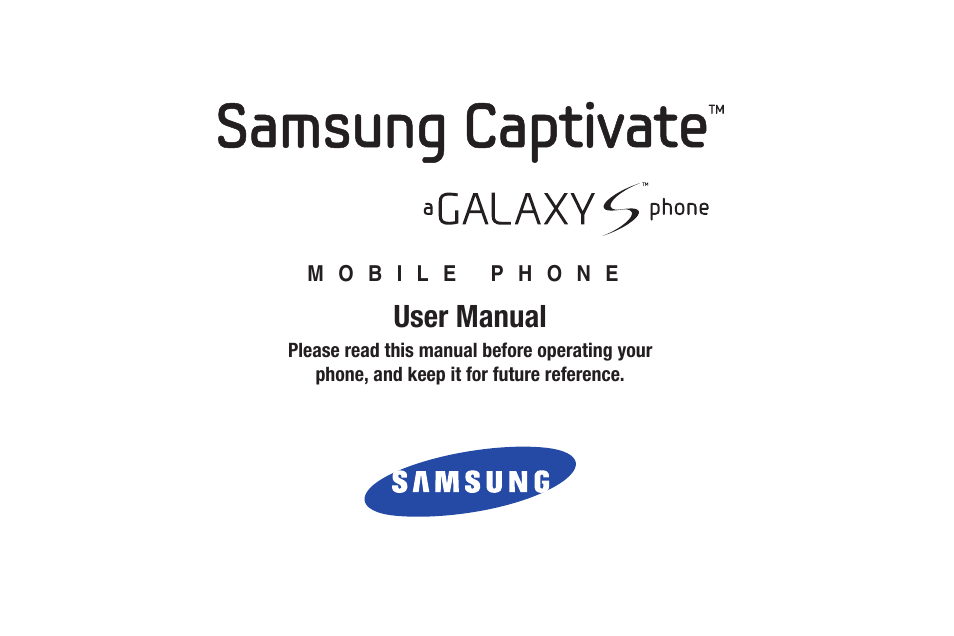 Samsung SGH-I897ZKZATT User Manual | 199 pages