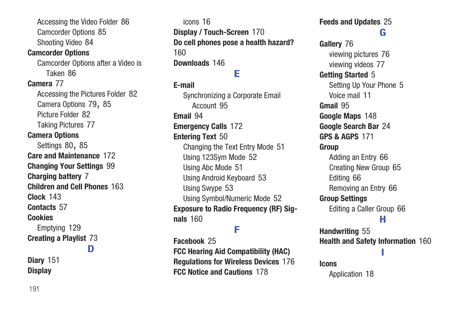 Samsung SGH-I897ZKZATT User Manual | Page 196 / 199