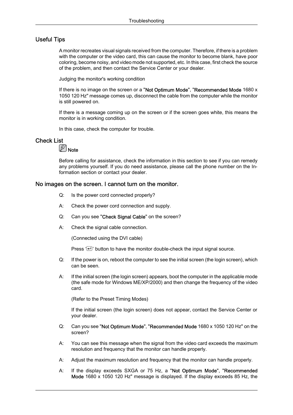 Useful tips, Check list | Samsung LS22CMFKFV-ZA User Manual | Page 11 / 15