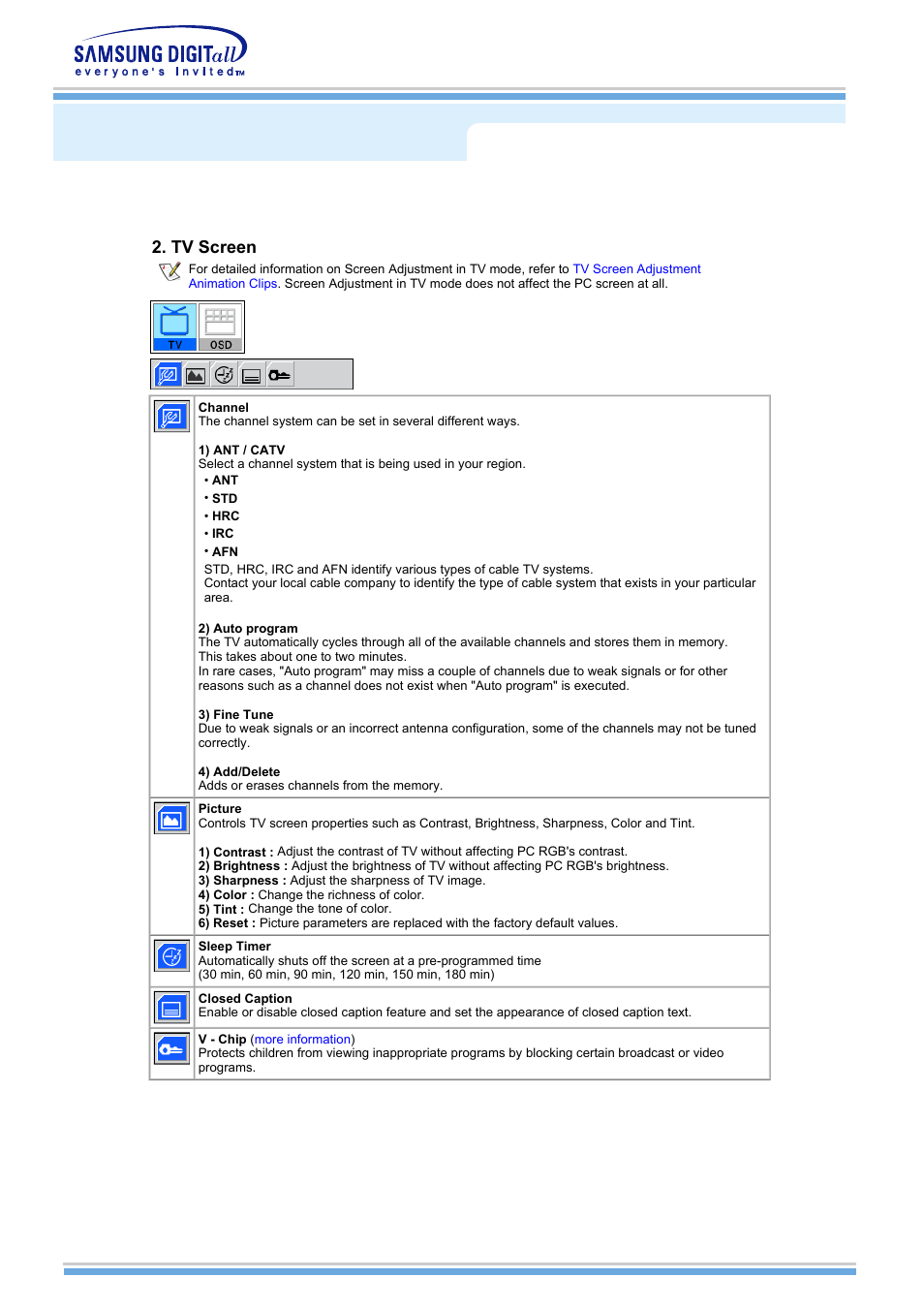 On-screen display, 케이블 연결 | Samsung MH15NSSS-XAX User Manual | Page 33 / 61