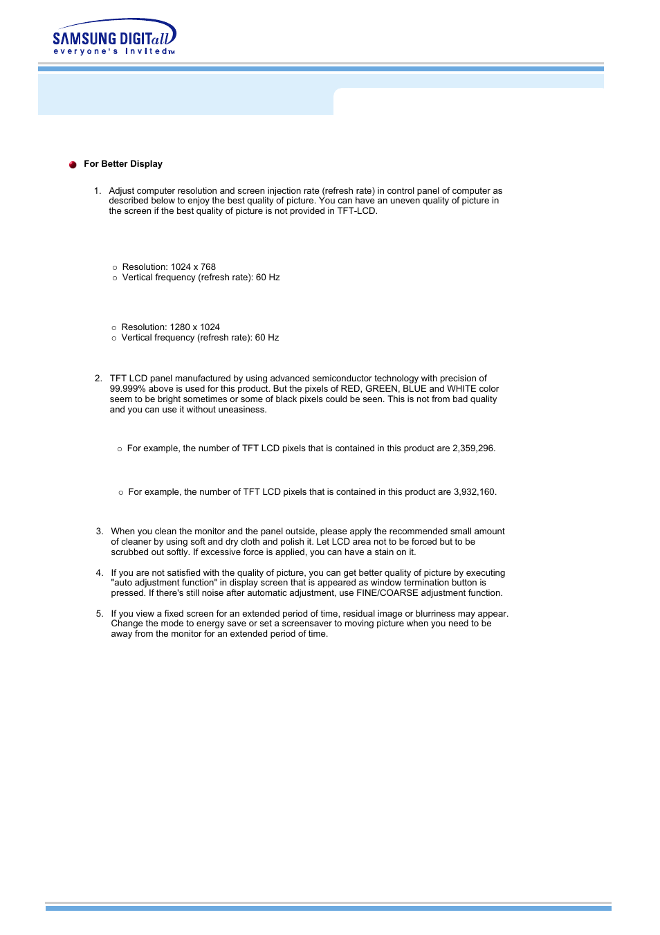 For better display, Syncmaster 510mp, Syncmaster 710mp | Samsung MH15NSSS-XAX User Manual | Page 60 / 61