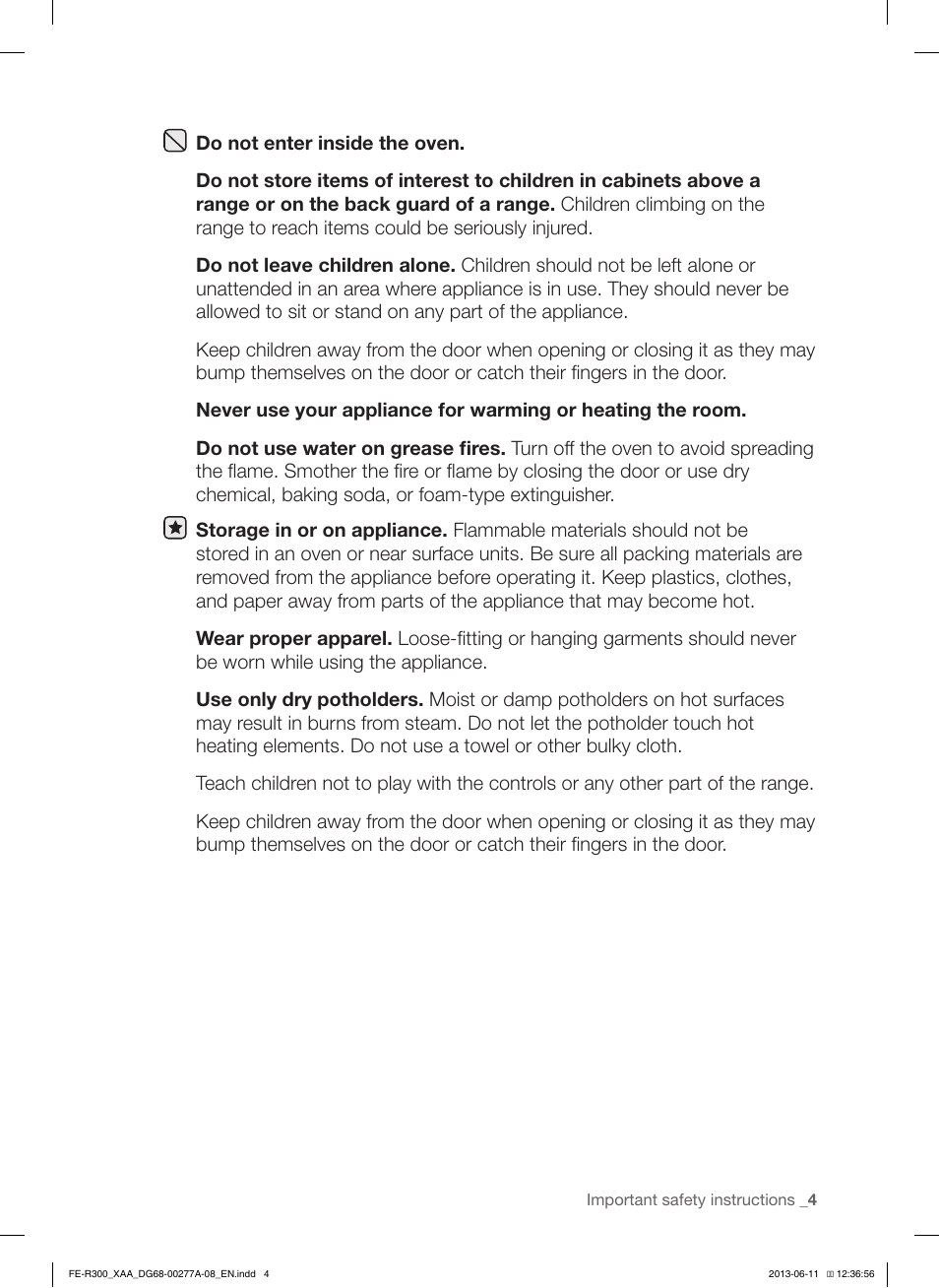 Samsung FE-R300SX-XAA User Manual | Page 5 / 44