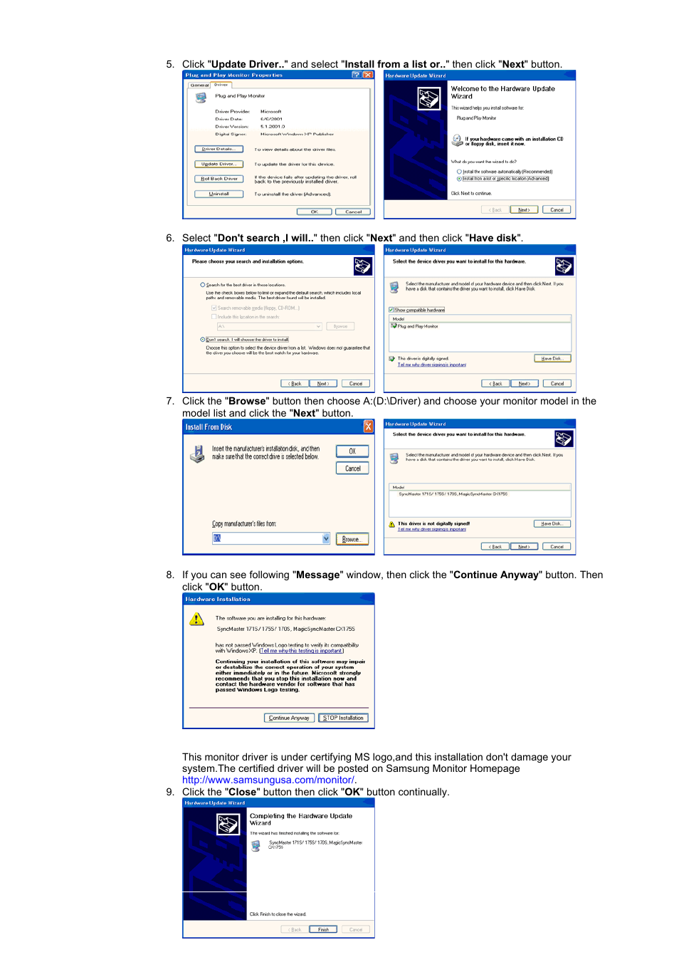 Samsung CF21MSBU-XBM User Manual | Page 17 / 58