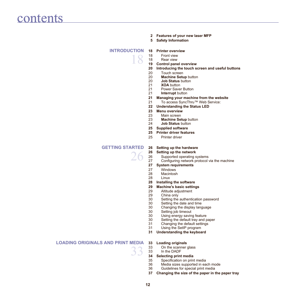 Samsung SCX-6555N-XBG User Manual | Page 12 / 175