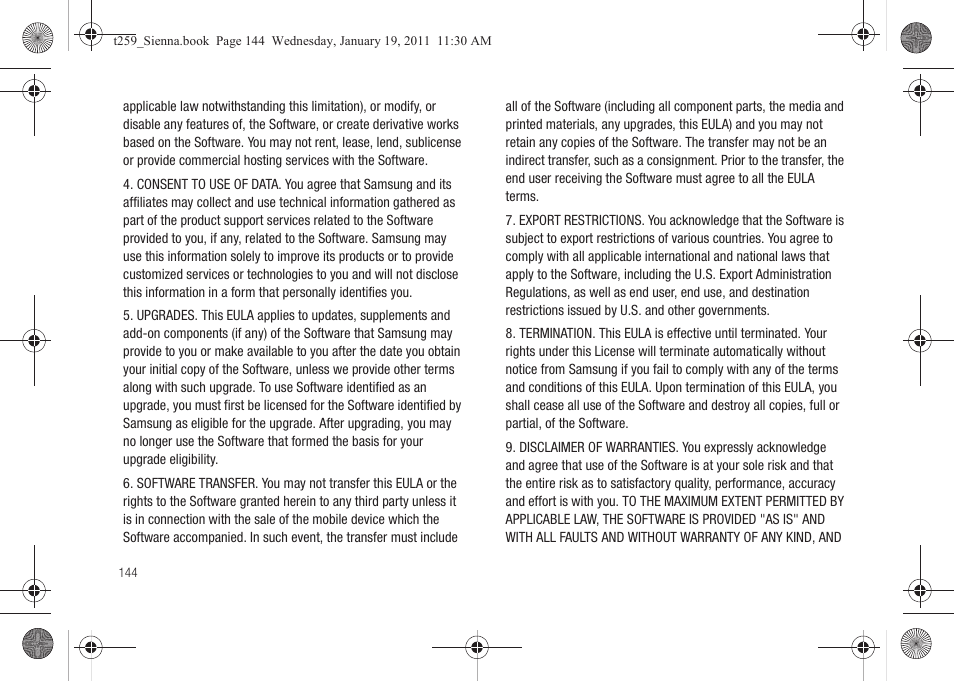 Samsung SGH-T259HBBTMB User Manual | Page 148 / 155