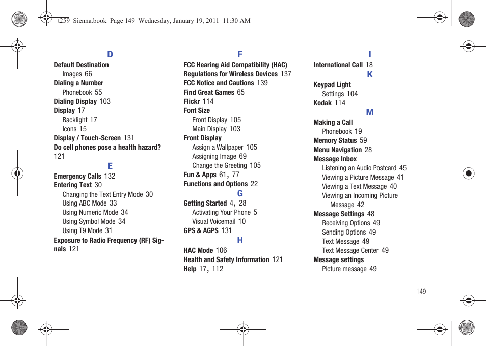 Samsung SGH-T259HBBTMB User Manual | Page 153 / 155