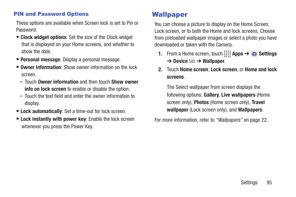 Wallpaper | Samsung SM-T537RYKAUSC User Manual | Page 101 / 126