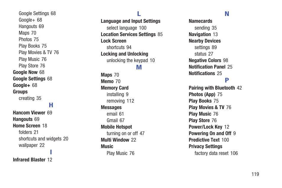 Samsung SM-T537RYKAUSC User Manual | Page 125 / 126
