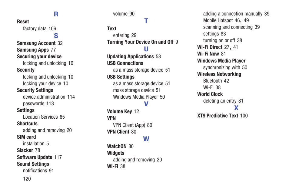 Samsung SM-T537RYKAUSC User Manual | Page 126 / 126