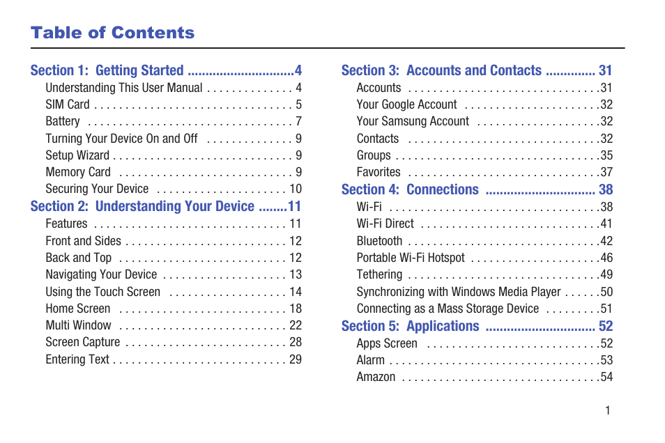 Samsung SM-T537RYKAUSC User Manual | Page 7 / 126