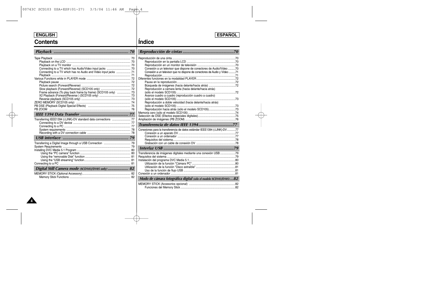 Samsung SC-D105-AFS User Manual | Page 4 / 107