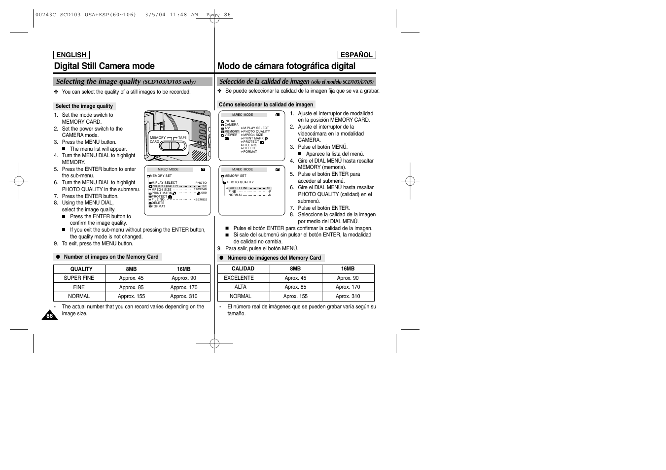 Samsung SC-D105-AFS User Manual | Page 86 / 107