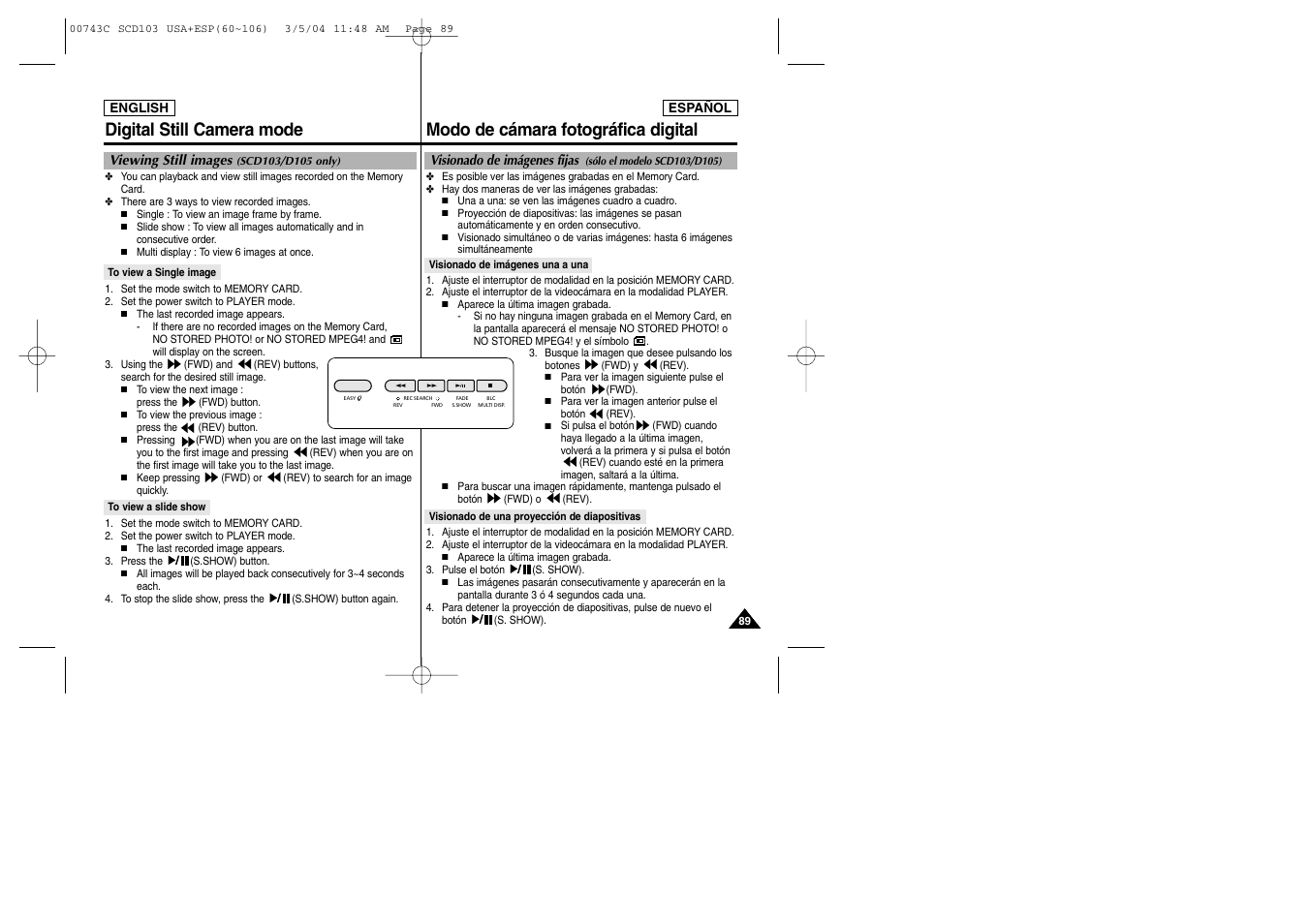 Samsung SC-D105-AFS User Manual | Page 89 / 107