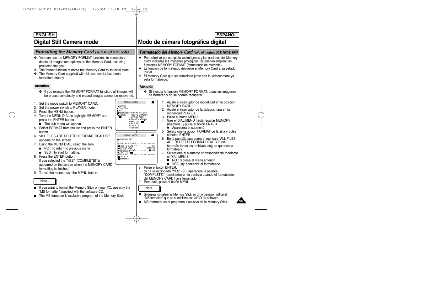 Samsung SC-D105-AFS User Manual | Page 95 / 107