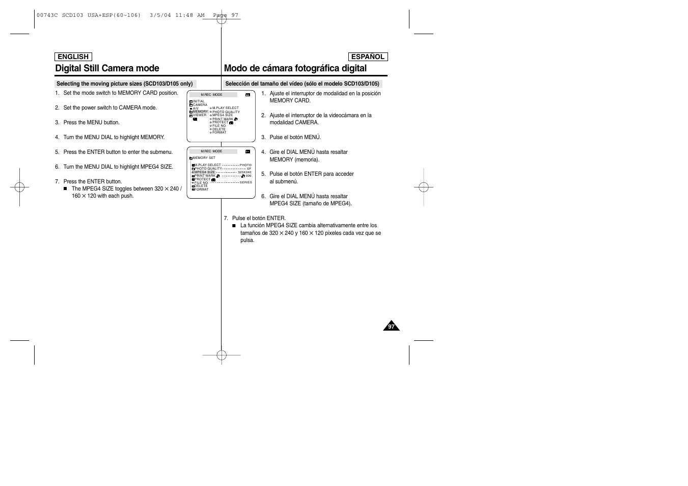 Samsung SC-D105-AFS User Manual | Page 97 / 107