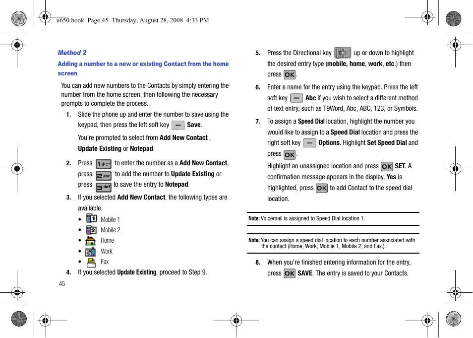 Method 2 | Samsung SCH-U650PSAVZW User Manual | Page 48 / 156