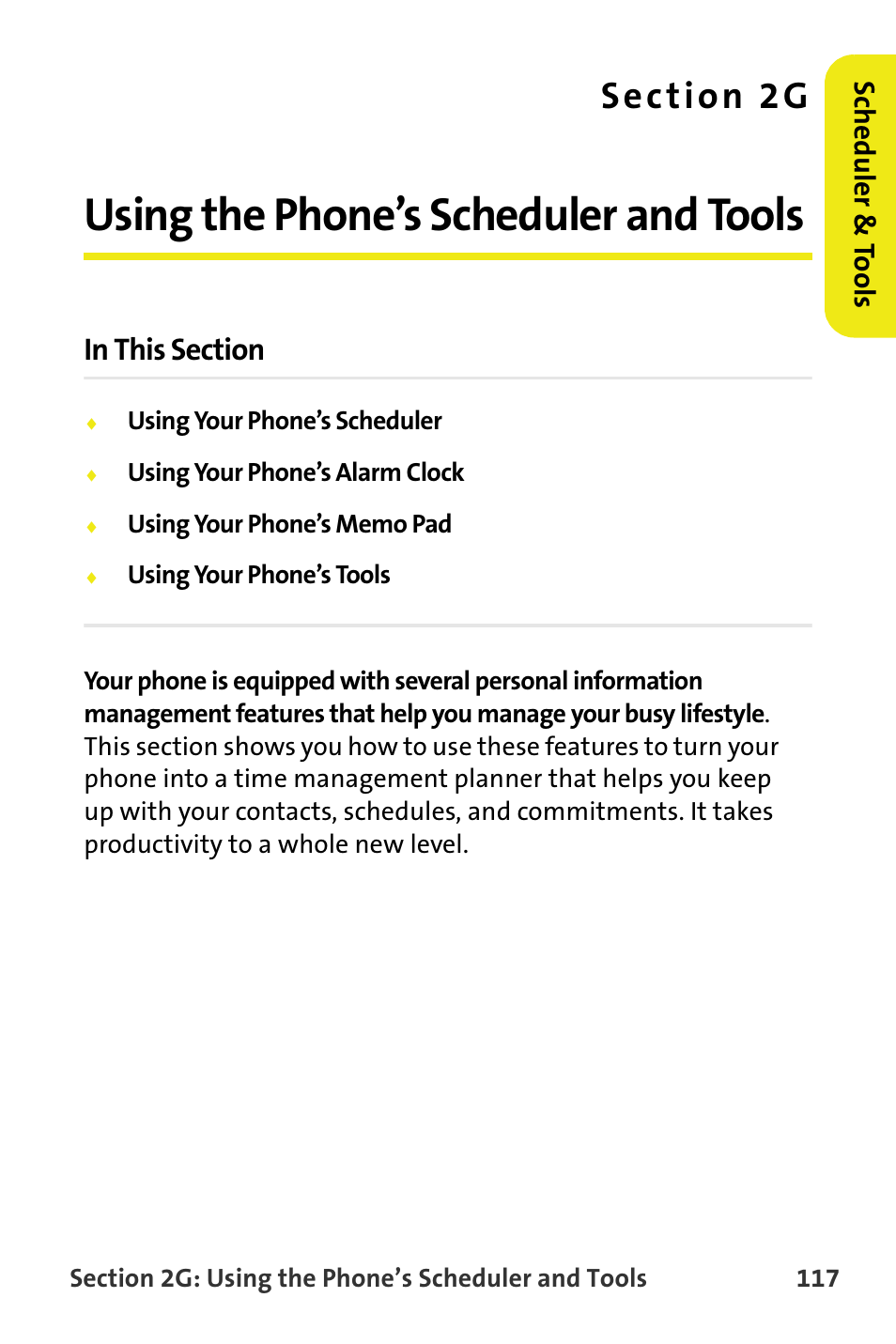 Using the phone’s scheduler and tools, 2g. using the phone’s scheduler and tools | Samsung SPH-M300ISASPR User Manual | Page 141 / 268