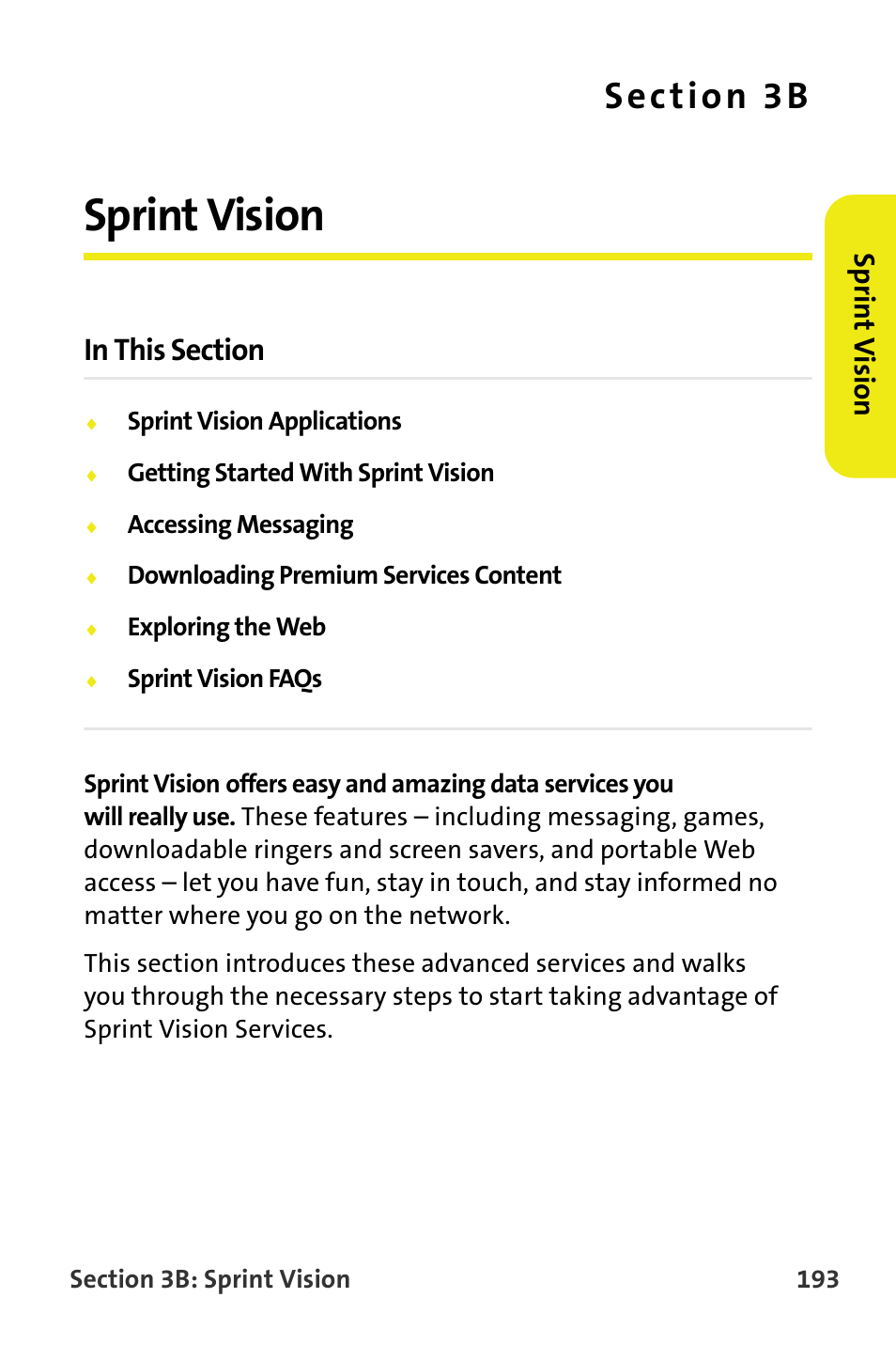 Sprint vision, 3b. sprint vision, Sp rint vi sio n | Samsung SPH-M300ISASPR User Manual | Page 217 / 268