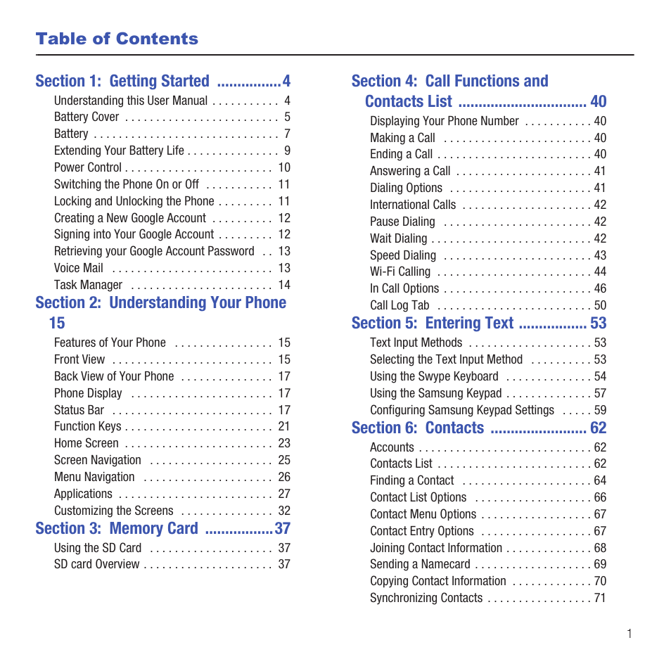 Samsung SGH-T499MAWTMB User Manual | Page 5 / 195