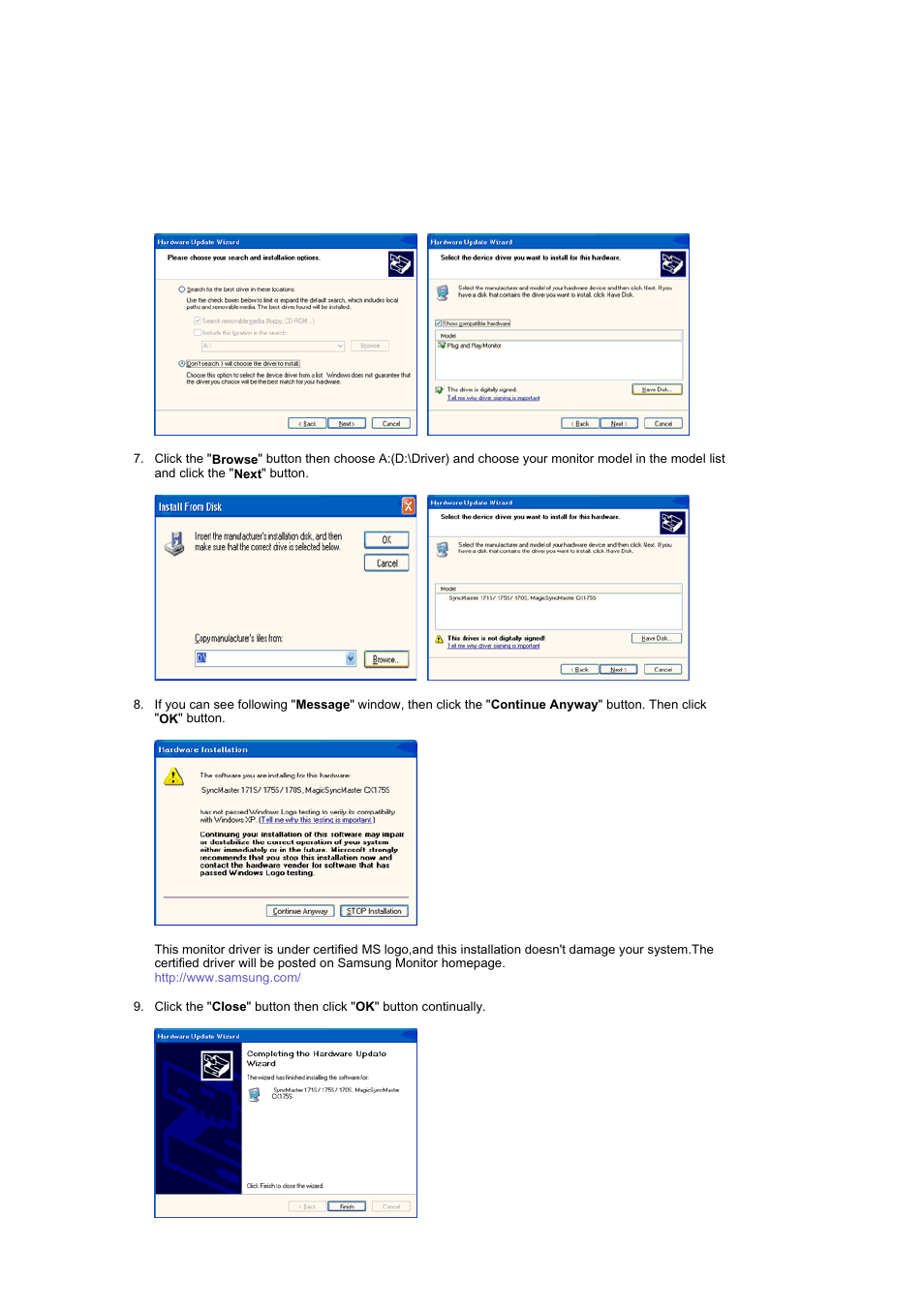 Samsung LS19GSESS-XBM User Manual | Page 16 / 60
