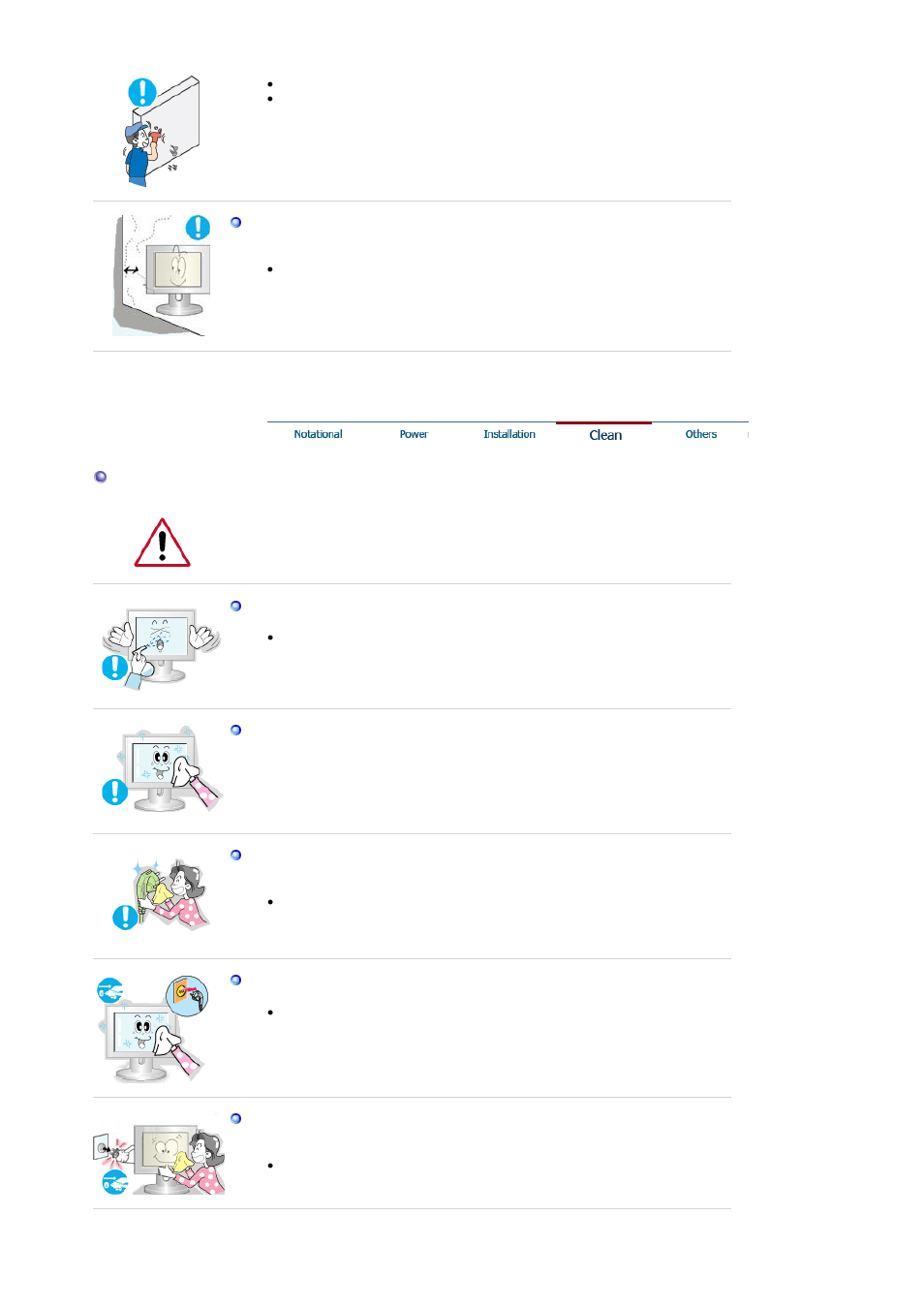 Clean | Samsung LS19GSESS-XBM User Manual | Page 5 / 60