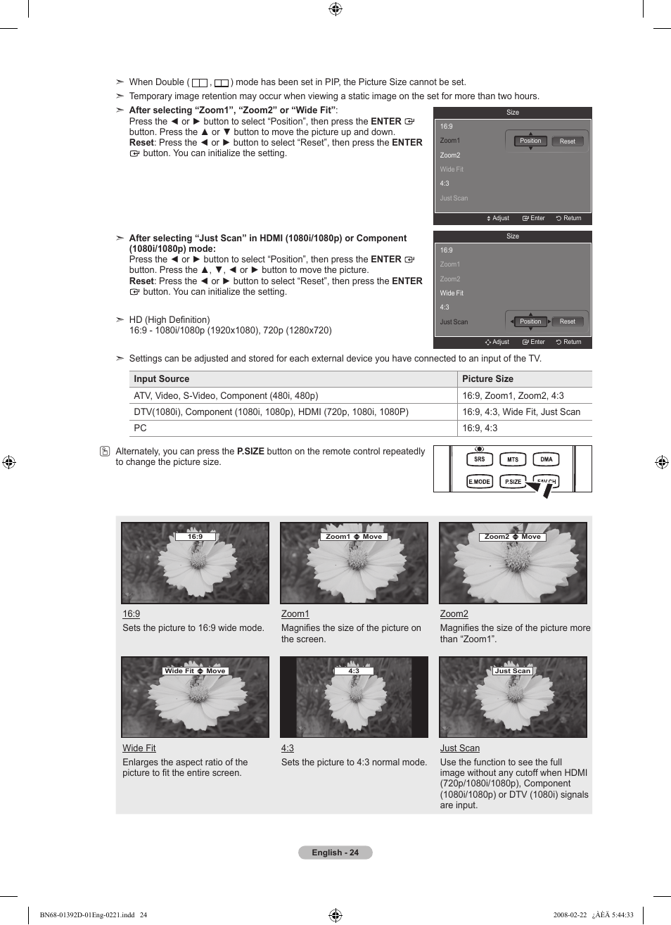 Samsung LN40A530P1FXZA User Manual | Page 26 / 161