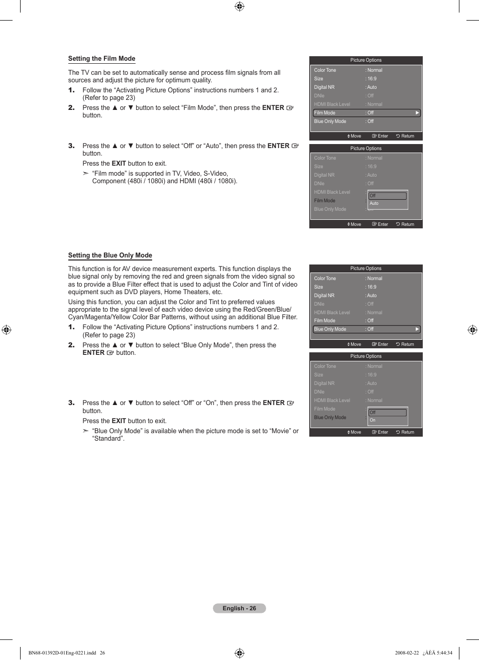 Samsung LN40A530P1FXZA User Manual | Page 28 / 161