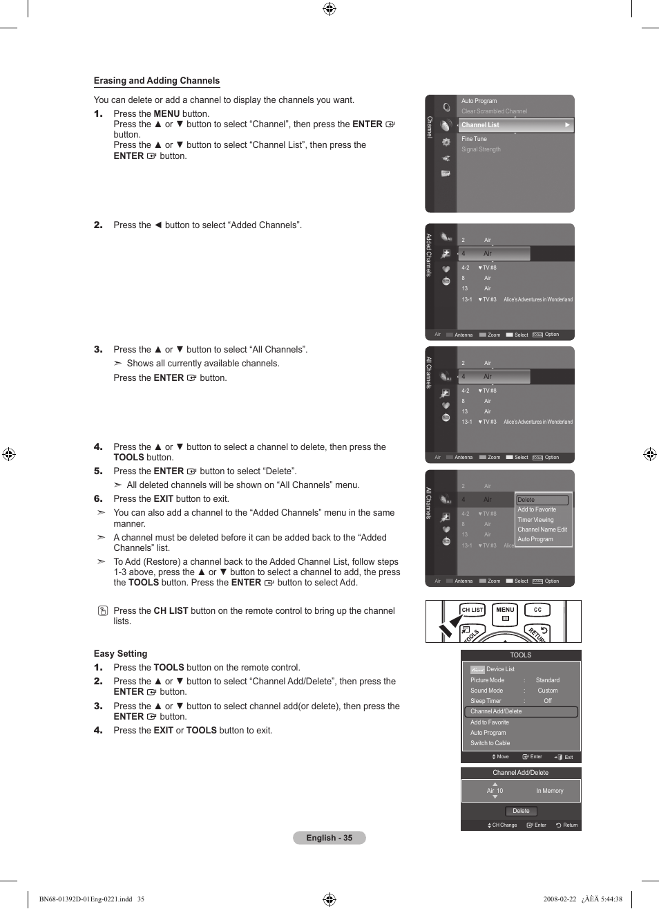 Samsung LN40A530P1FXZA User Manual | Page 37 / 161