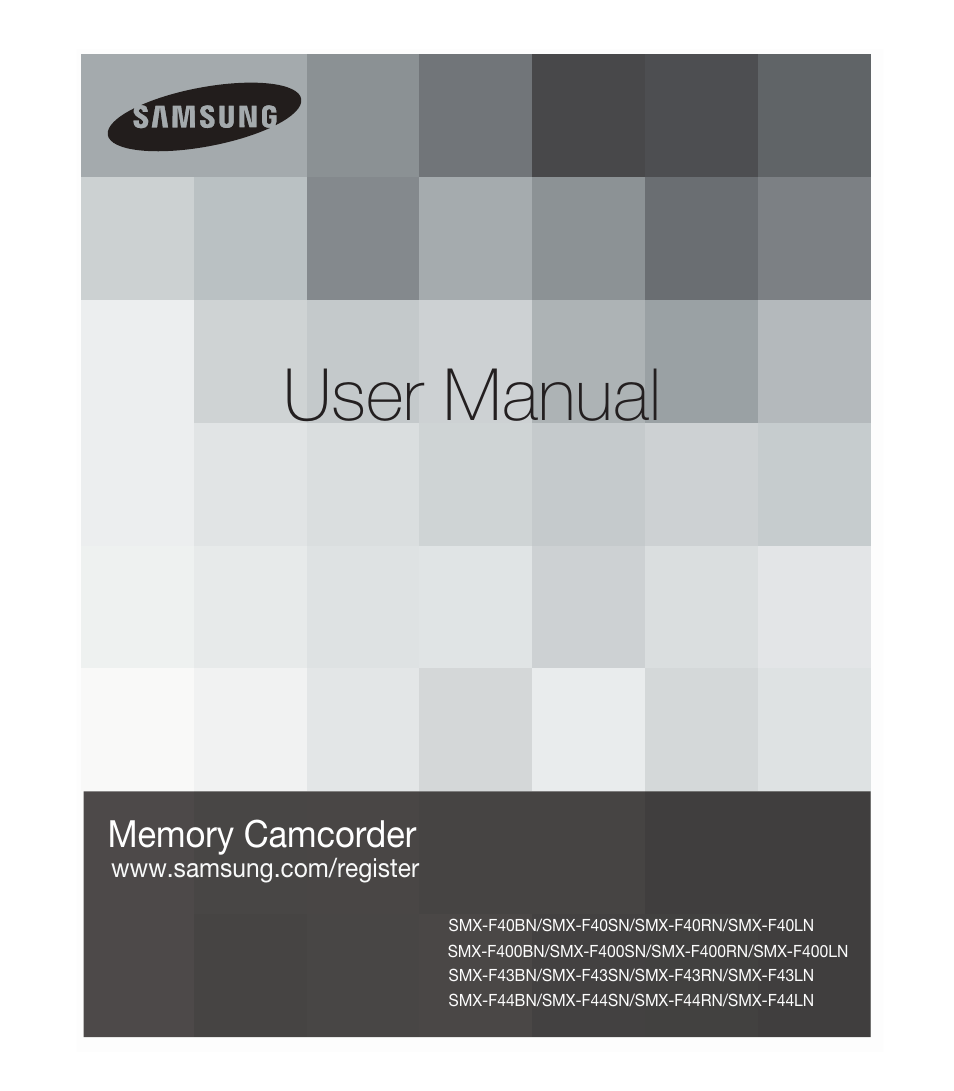 Samsung SMX-F40RN-XAA User Manual | 131 pages