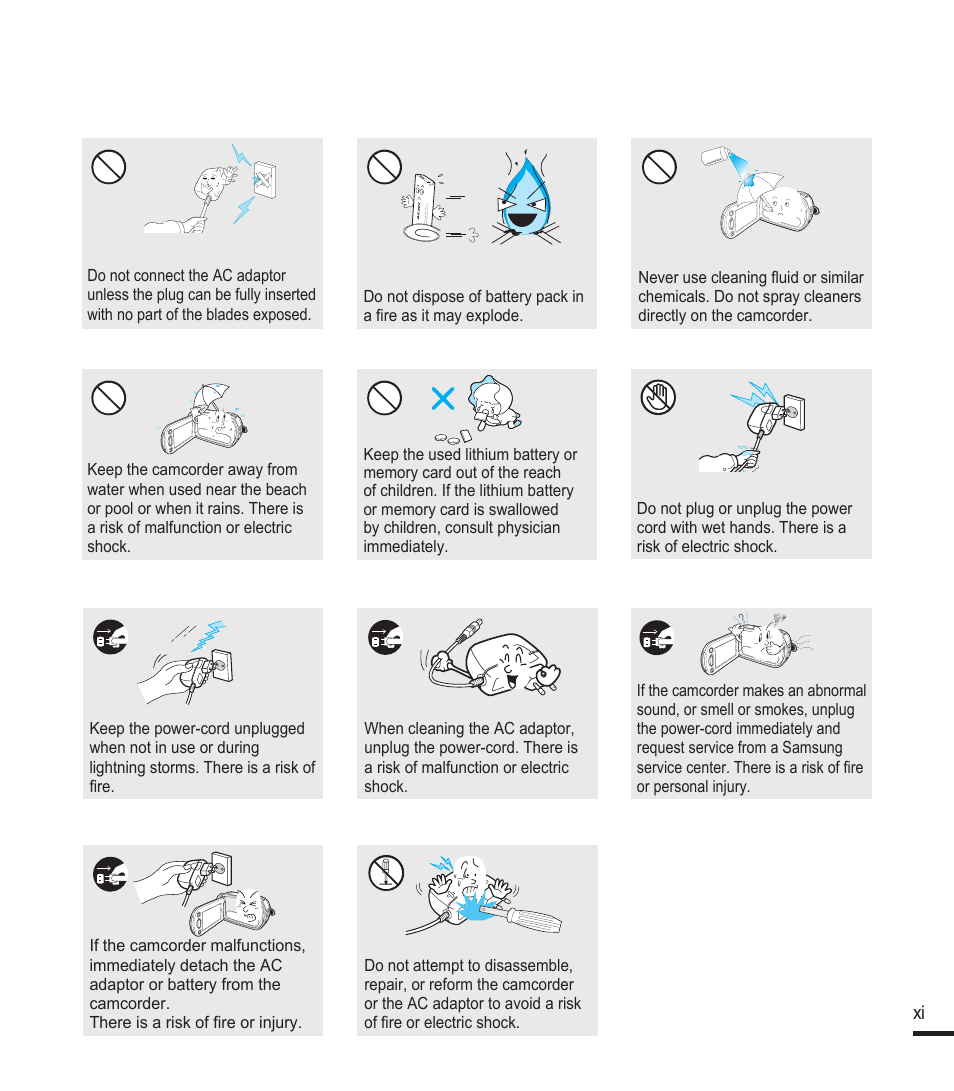 Samsung SMX-F40RN-XAA User Manual | Page 11 / 131