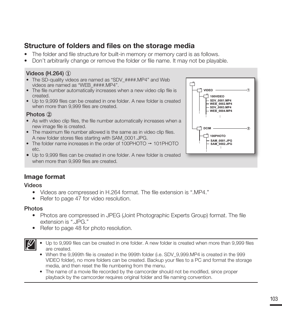 Image format | Samsung SMX-F40RN-XAA User Manual | Page 115 / 131