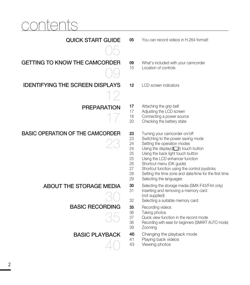 Samsung SMX-F40RN-XAA User Manual | Page 14 / 131