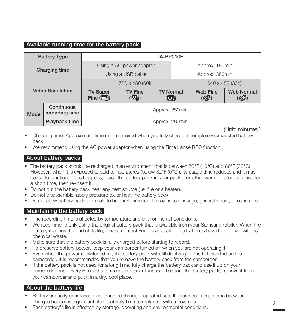 Samsung SMX-F40RN-XAA User Manual | Page 33 / 131