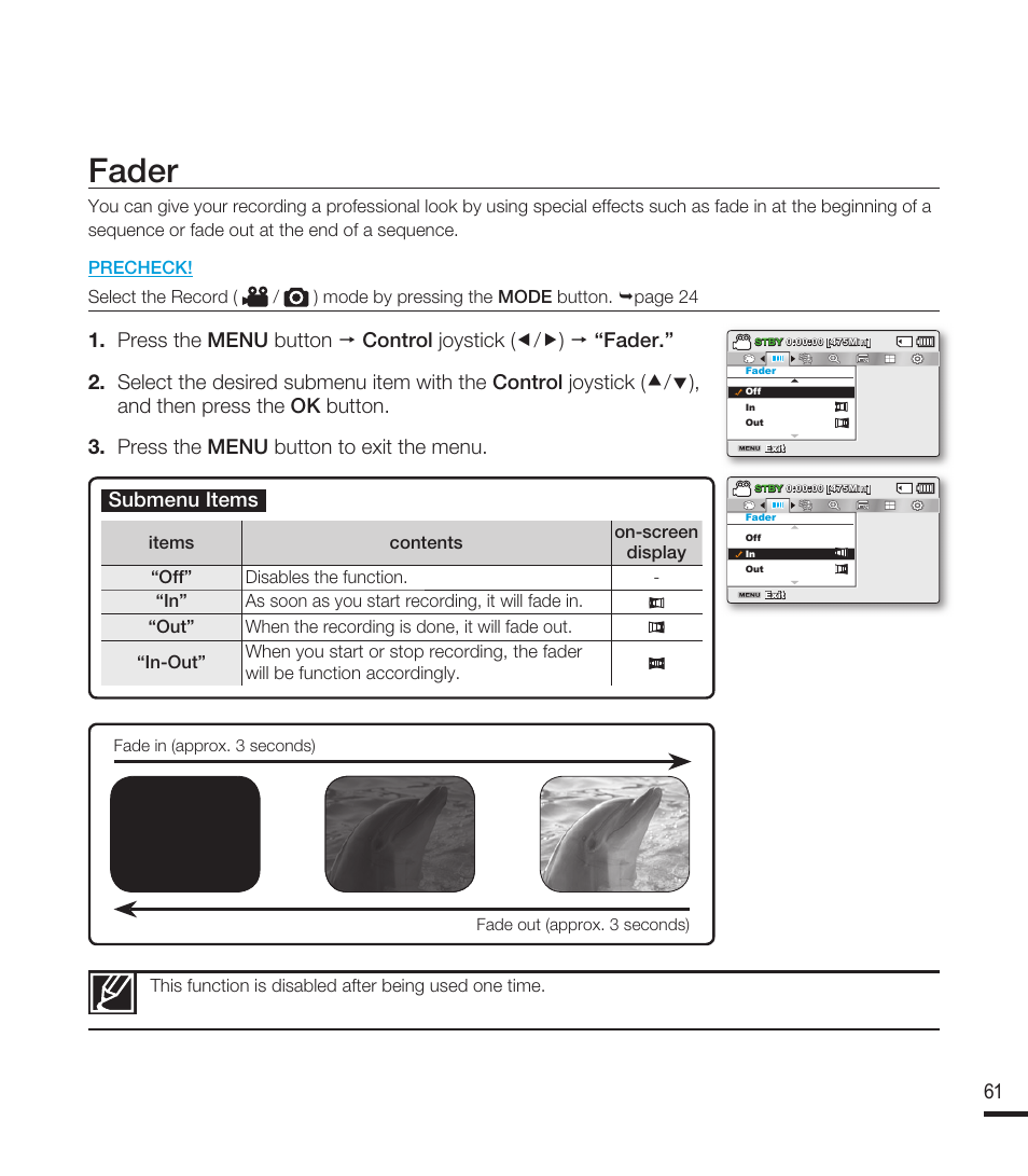 Fader | Samsung SMX-F40RN-XAA User Manual | Page 73 / 131