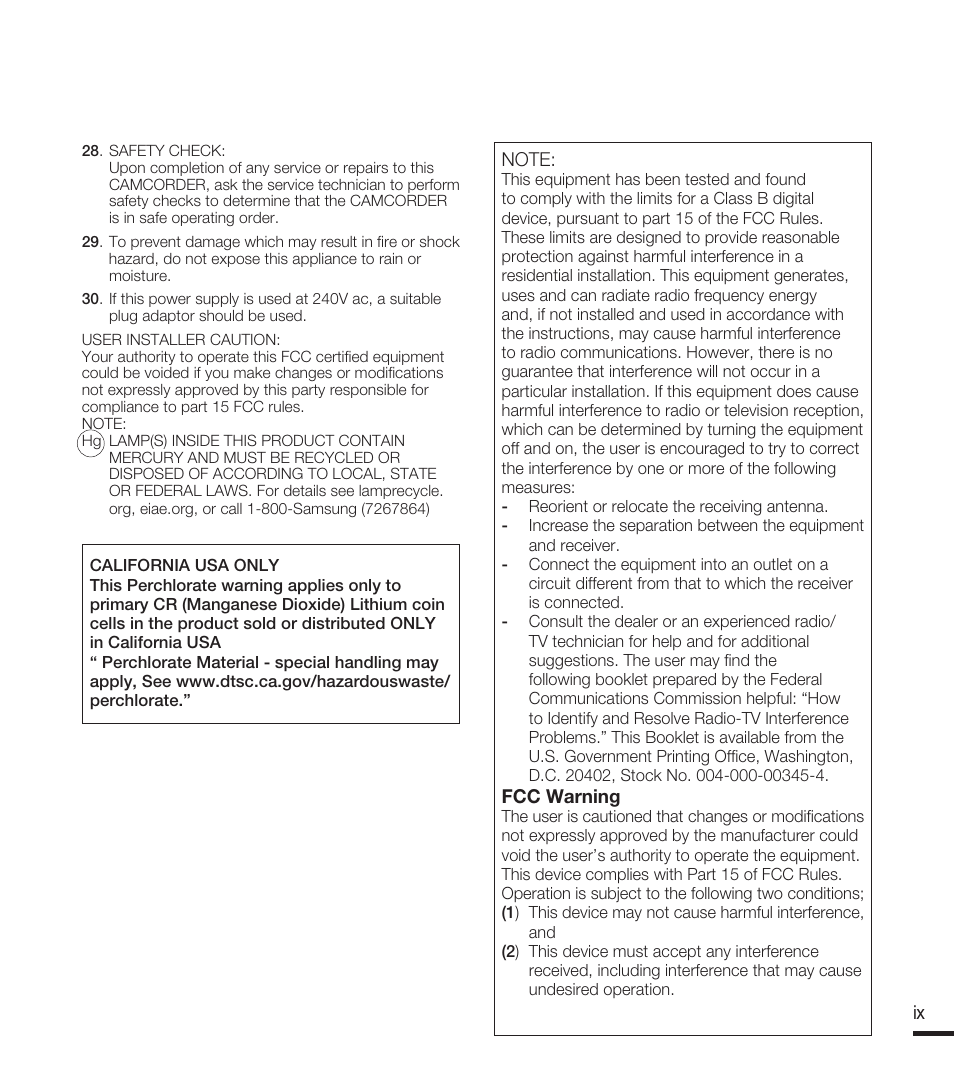 Samsung SMX-F40RN-XAA User Manual | Page 9 / 131