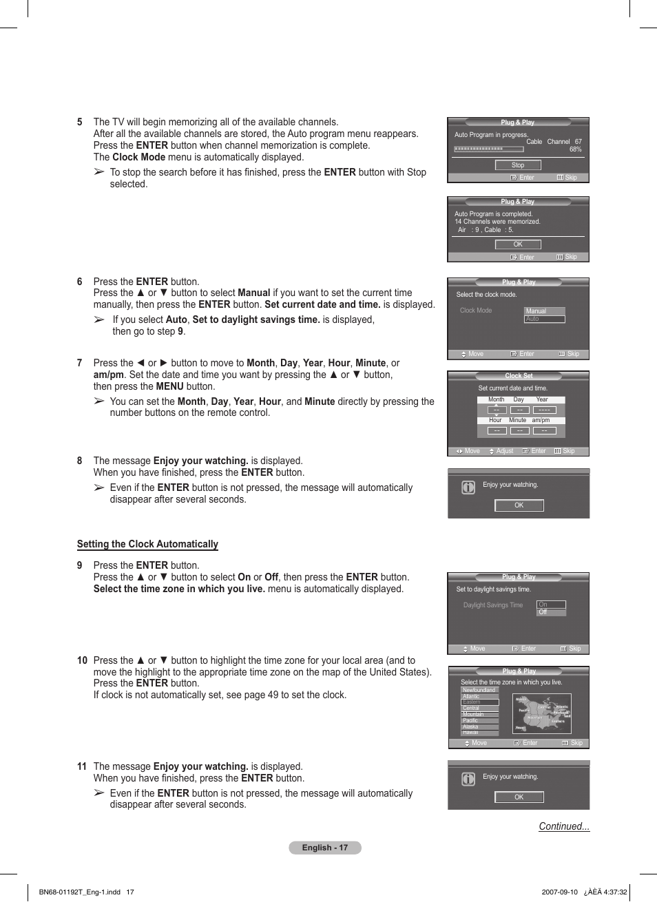 Samsung HPT5044X-XAA User Manual | Page 17 / 72