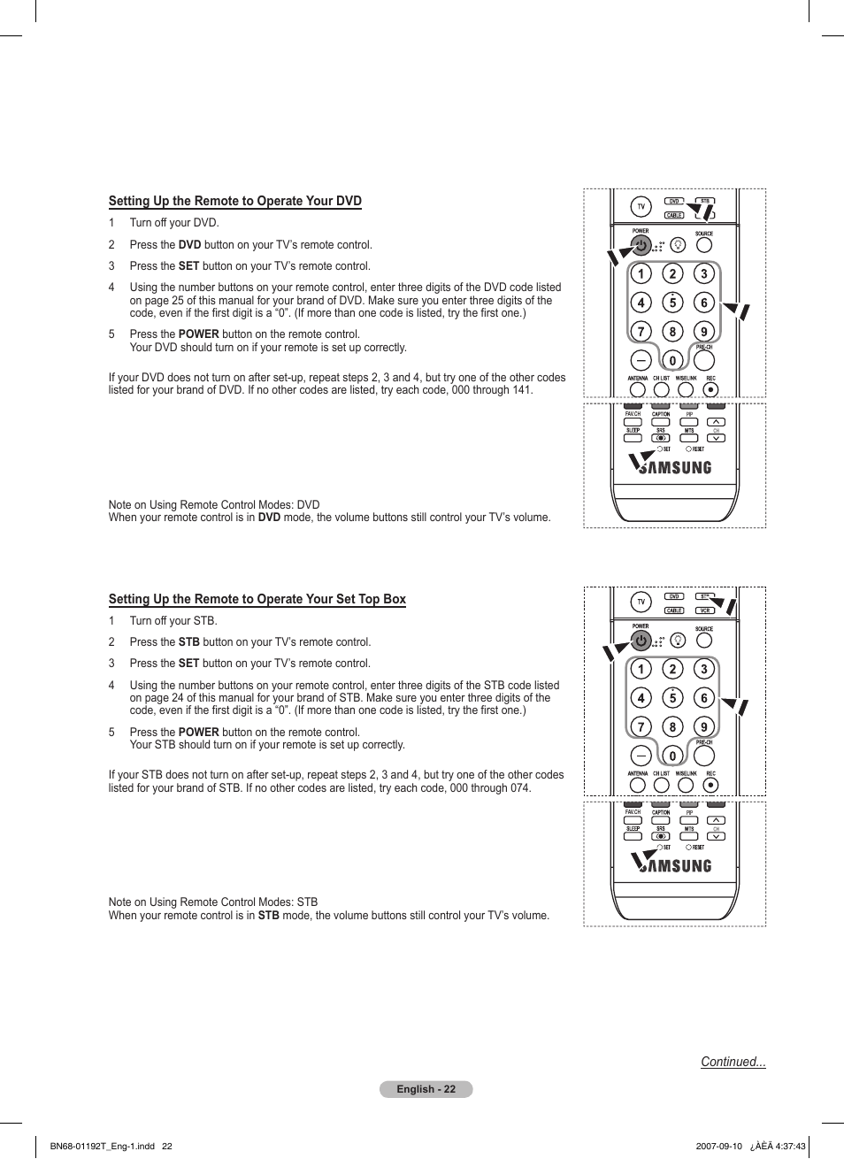 Samsung HPT5044X-XAA User Manual | Page 22 / 72