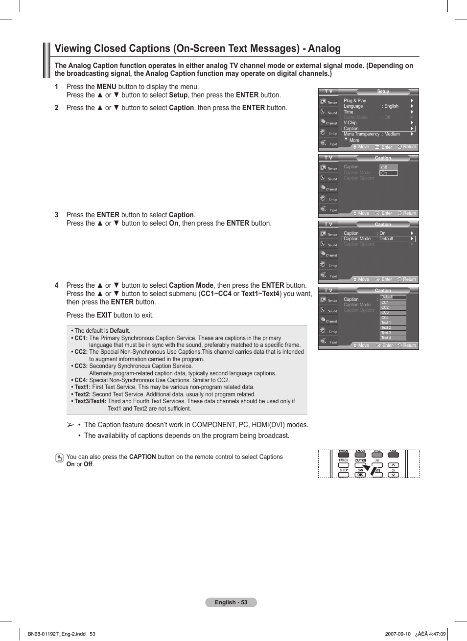 Samsung HPT5044X-XAA User Manual | Page 53 / 72