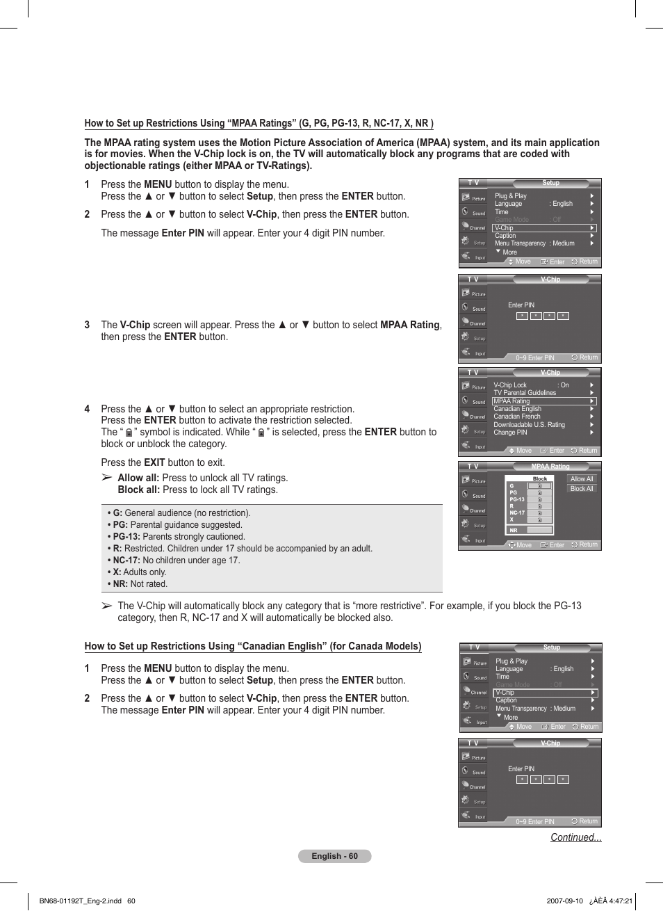 Symbol is indicated. while | Samsung HPT5044X-XAA User Manual | Page 60 / 72