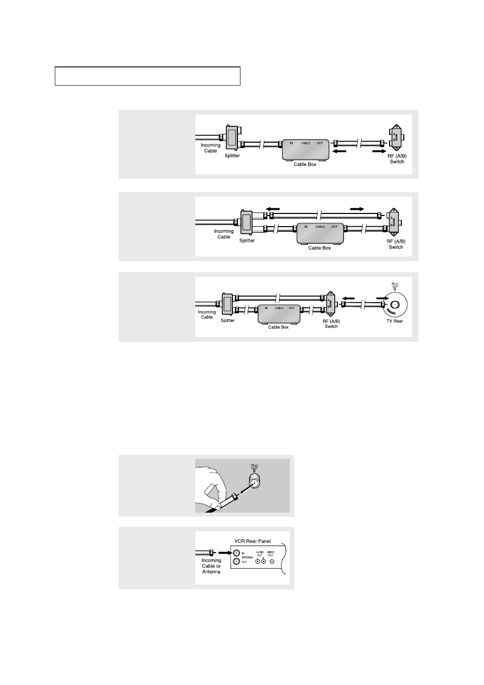 Connecting a vcr | Samsung TXN2030FBX-XAA User Manual | Page 17 / 58