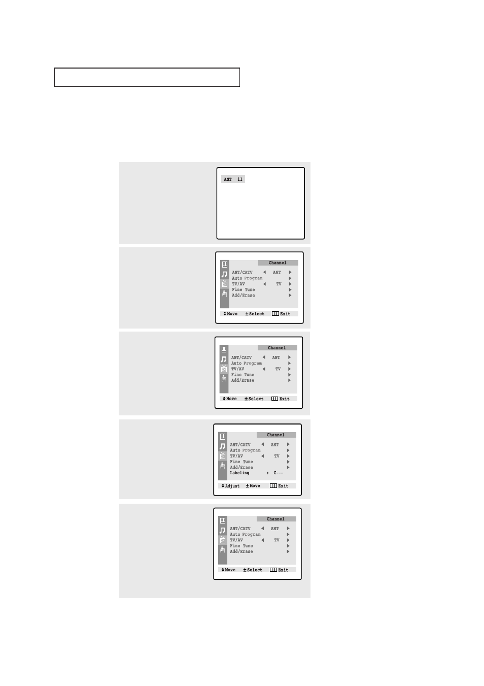 Labeling the channels | Samsung TXN2030FBX-XAA User Manual | Page 31 / 58