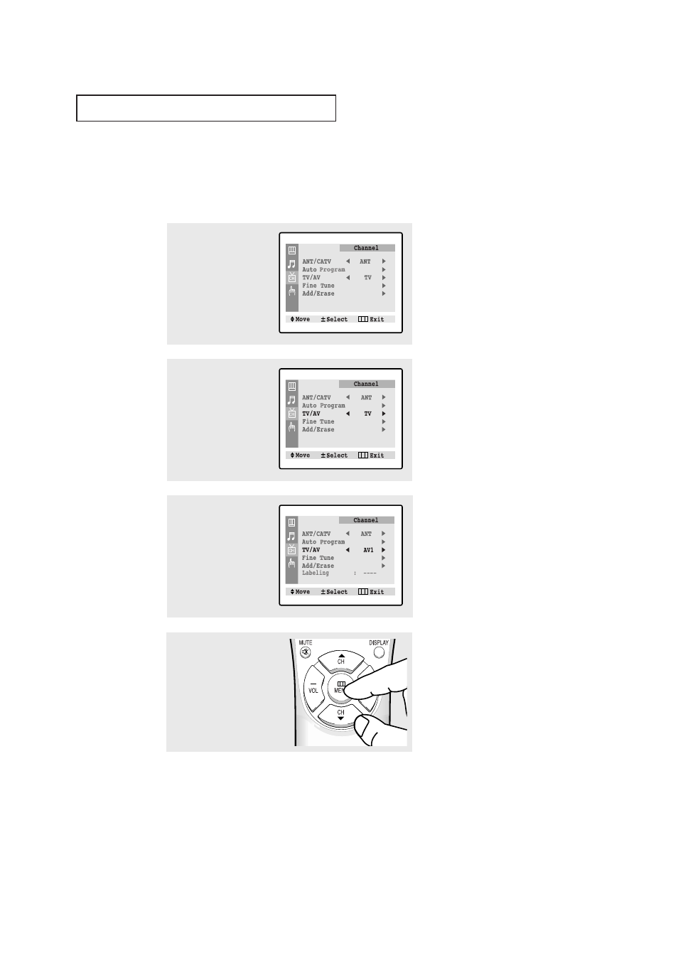 Viewing a vcr or camcorder tape | Samsung TXN2030FBX-XAA User Manual | Page 38 / 58