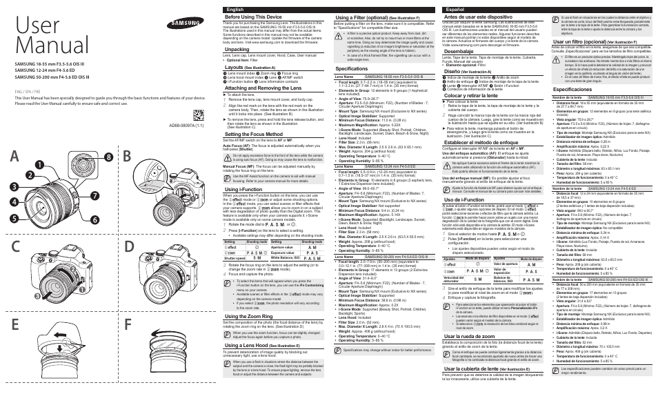 Samsung EX-S1855SB User Manual | 2 pages