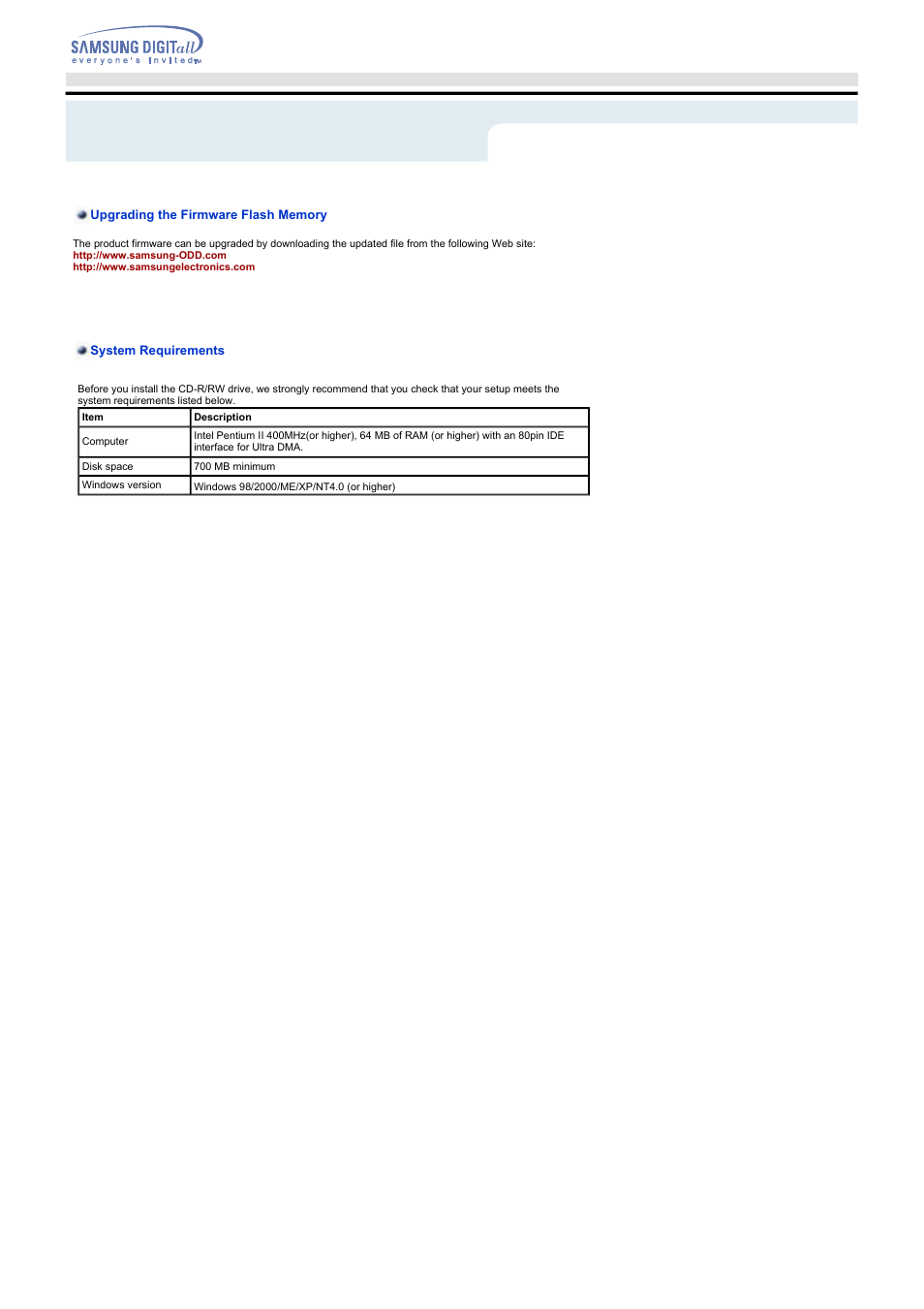 Using the drive | Samsung SW-252BENB User Manual | Page 13 / 18